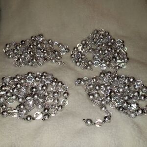 Elegant Silver Beaded Garland